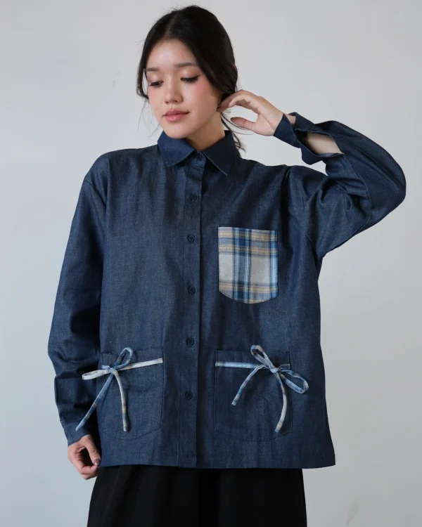 Camia Denim Shirt Dark Blue foto 3