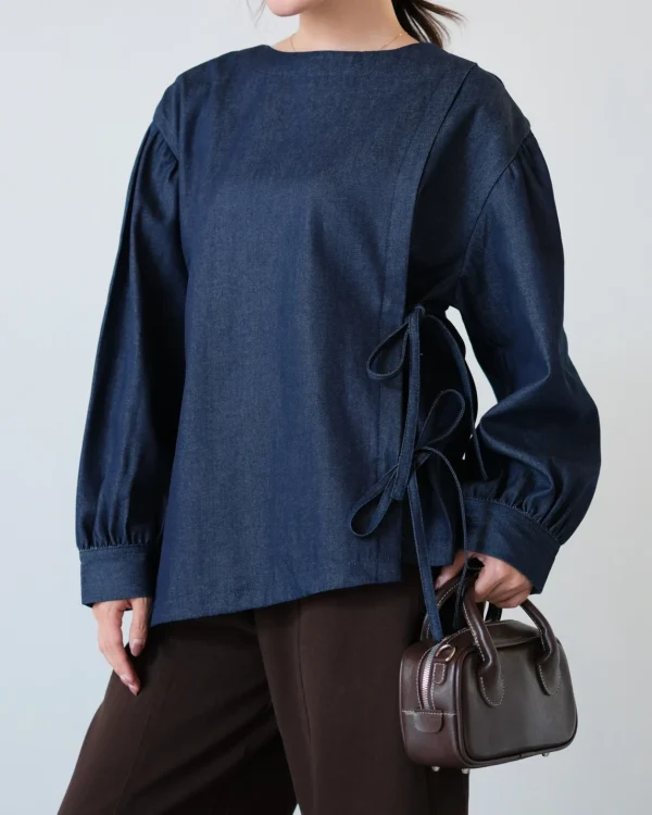 Sheraz Denim Blouse Dark Blue