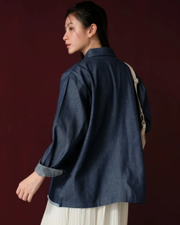 Alkya Denim Shirt Dark Blue foto 3