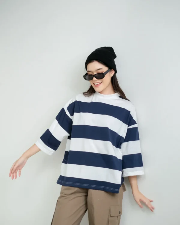 Karasu Stripe Sleeve Top foto 4