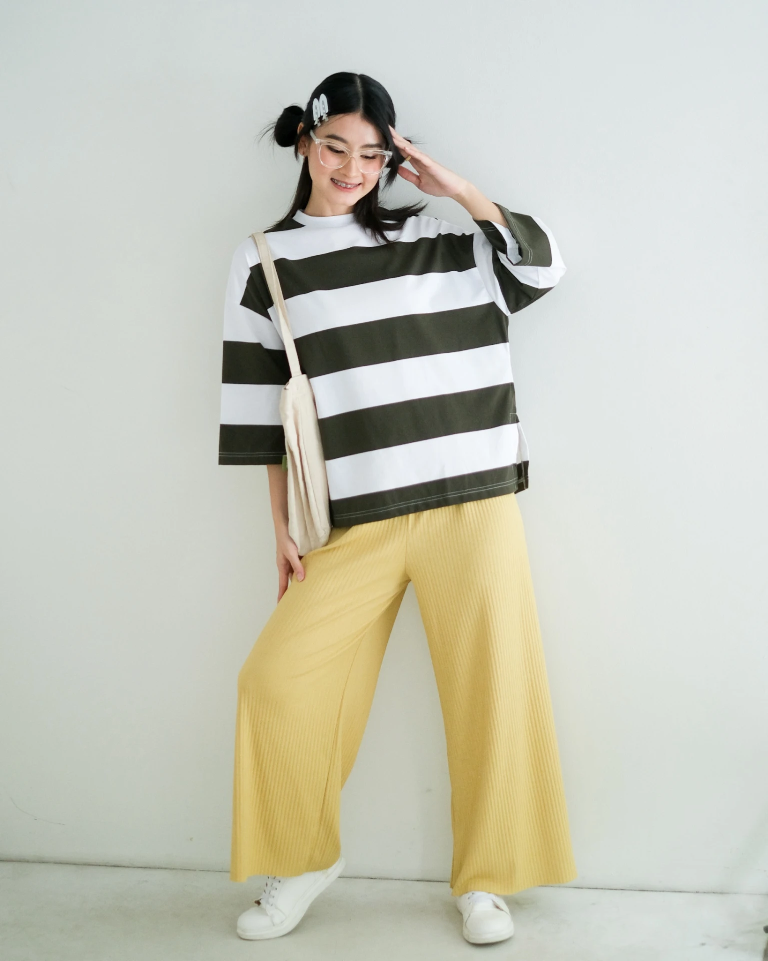 Alternative view of Karasu Stripe Sleeve Top