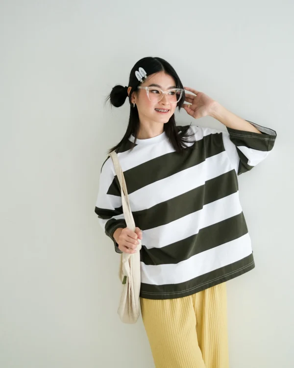 Karasu Stripe Sleeve Top