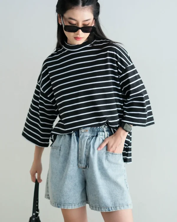 Karasu Stripe Sleeve Top foto 1