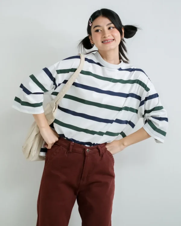 Karasu Stripe Sleeve Top foto 5
