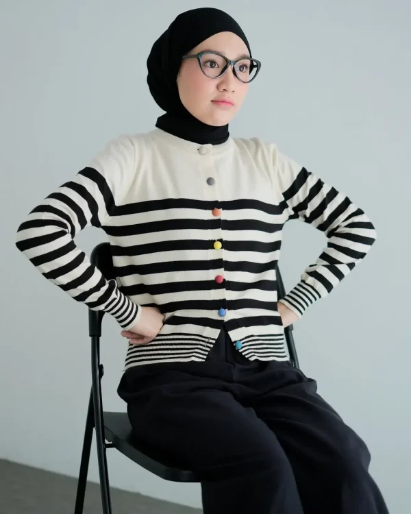 Qiane Stripe Cardi foto 4