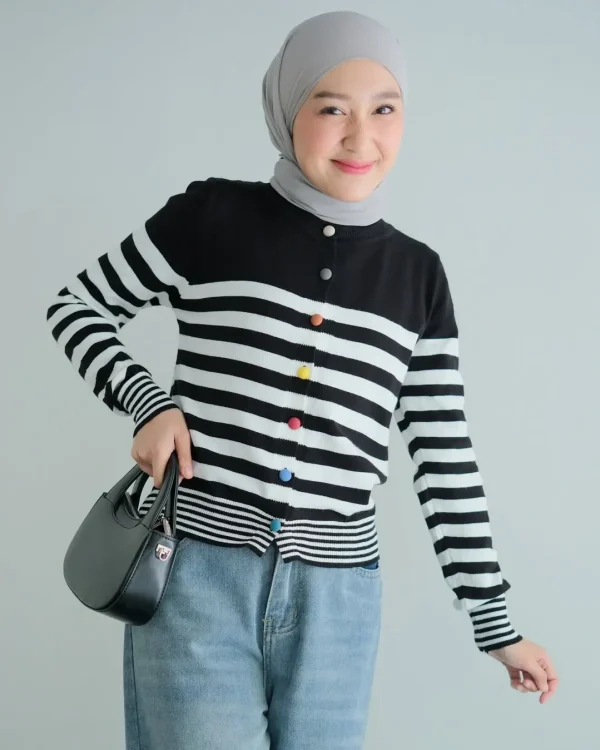Qiane Stripe Cardi foto 3