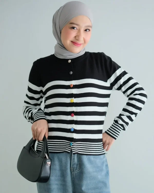 Qiane Stripe Cardi foto 1