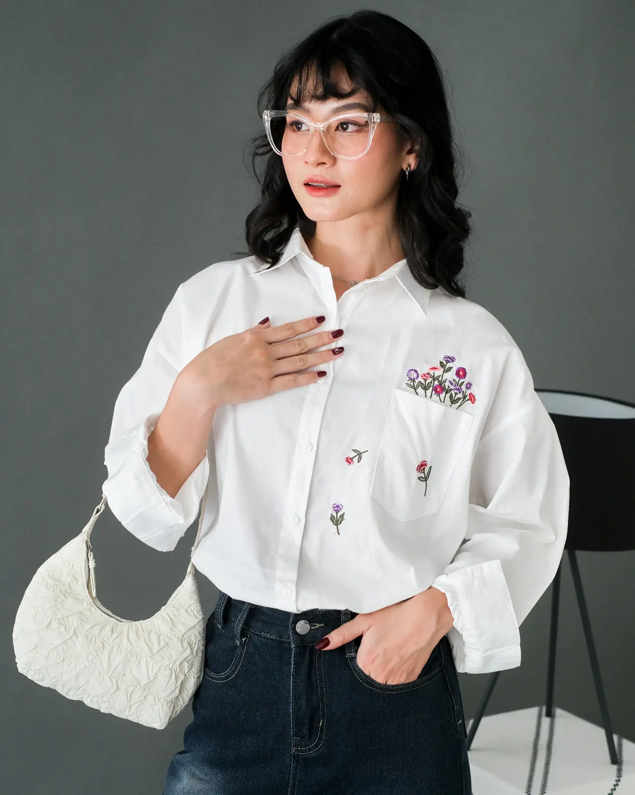 Elvina Shirt Broken White foto 3