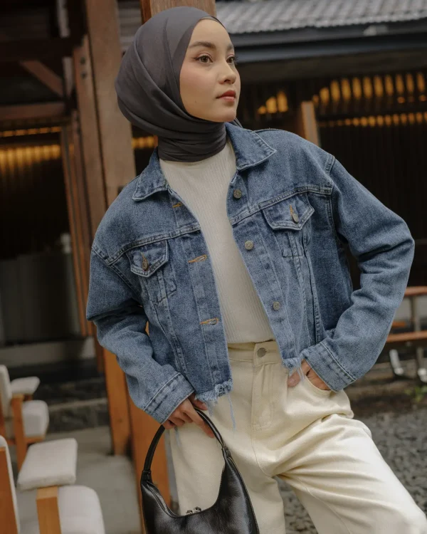Darlene Denim Crop Jacket foto 1