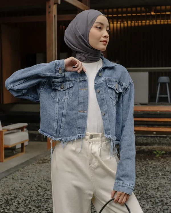 Darlene Denim Crop Jacket foto 2