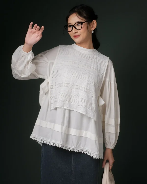 Galina Longsleeve Broken White foto 1