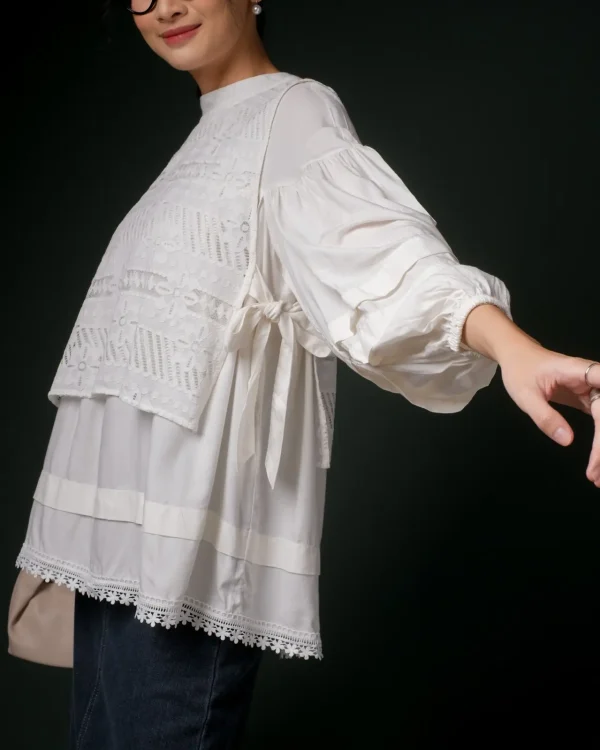 Galina Longsleeve Broken White foto 2