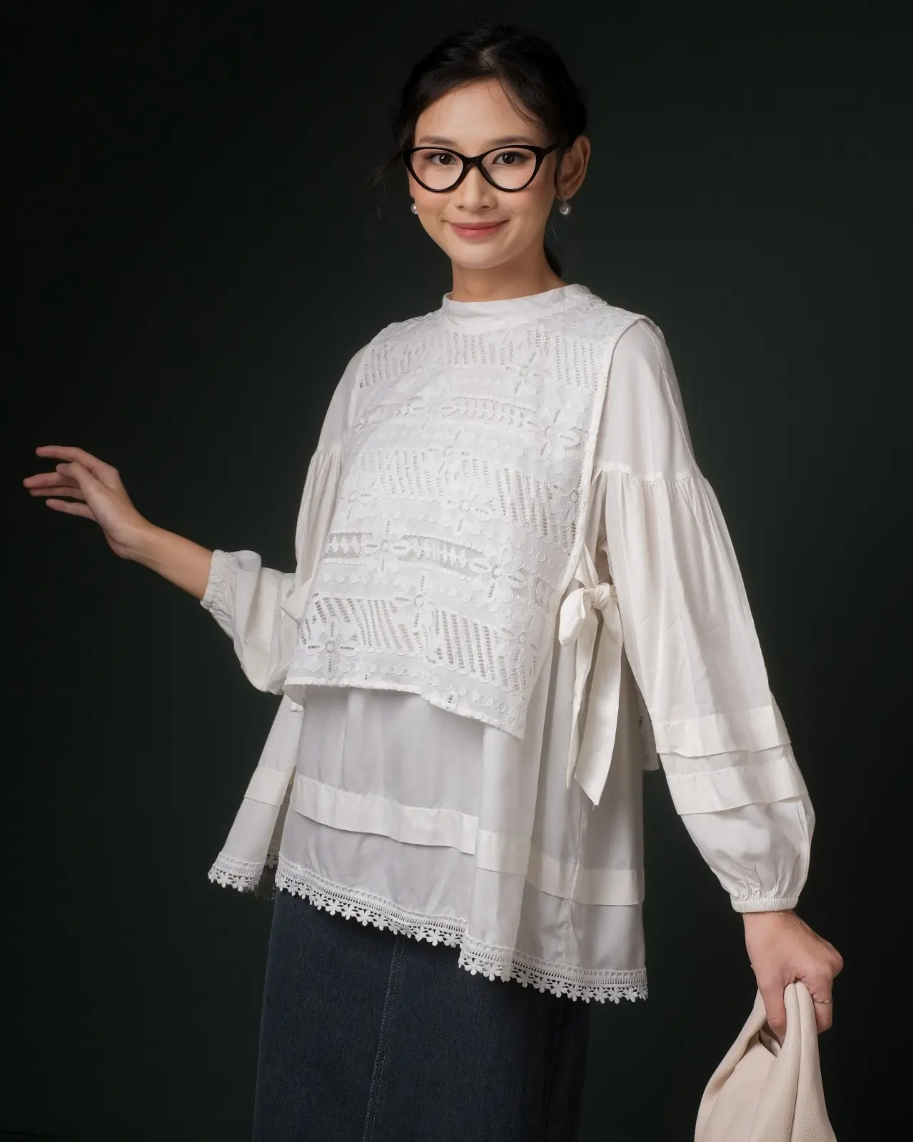 Galina Longsleeve Broken White foto 3