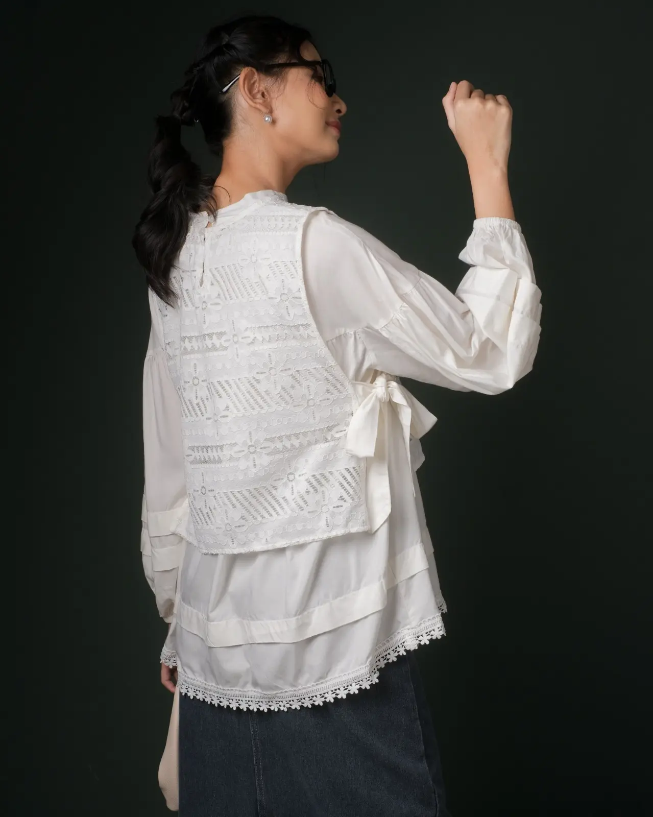 Galina Longsleeve Broken White foto 5