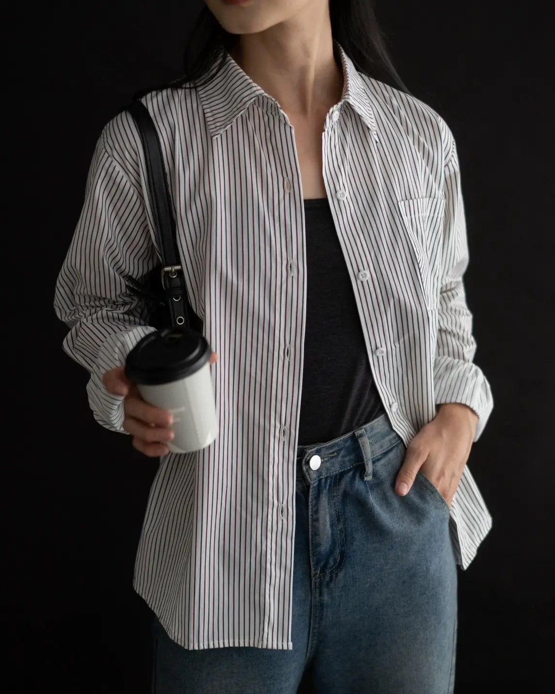 Azana Stripe Shirt Broken White foto 4