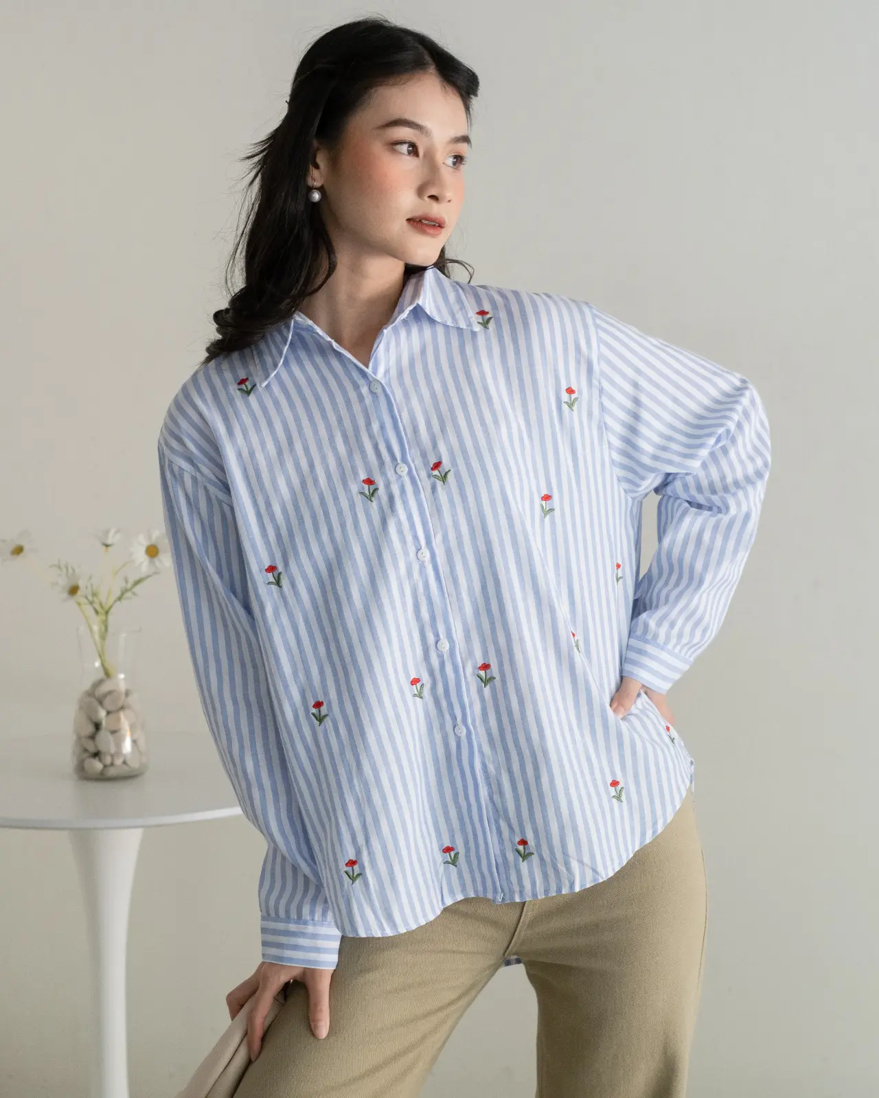 Ratika Stripe Shirt foto 7