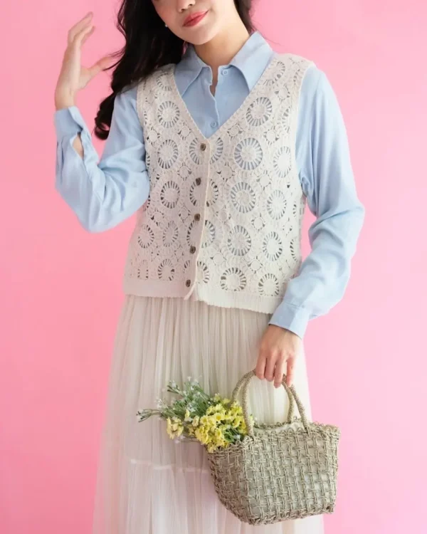 Icelyn Vest Beige foto 2