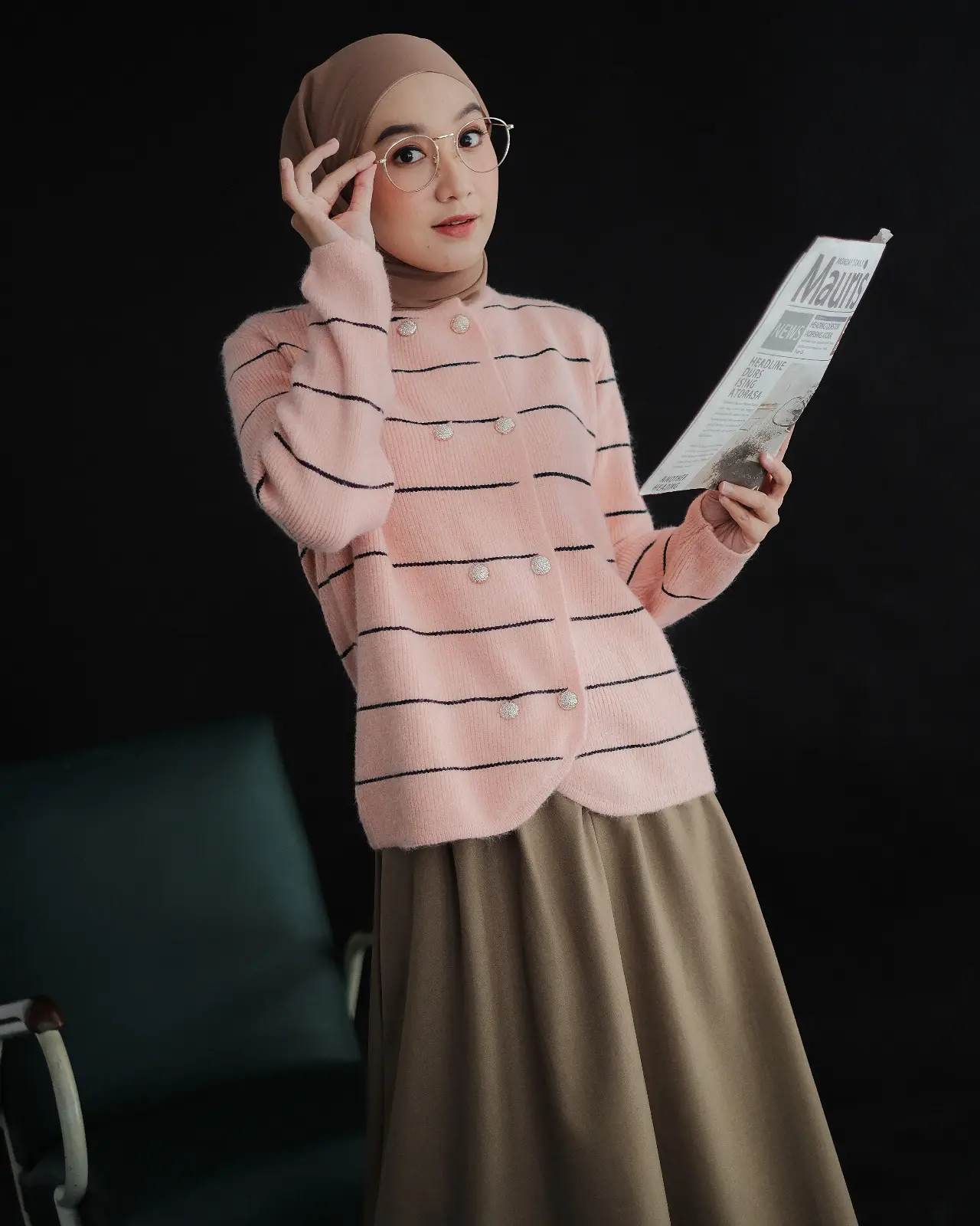 Ifadha Stripe Cardi foto 13