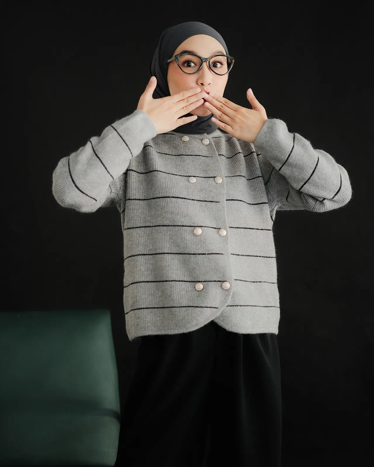 Ifadha Stripe Cardi foto 9