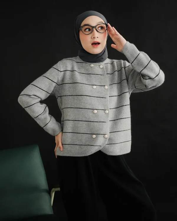 Ifadha Stripe Cardi foto 7