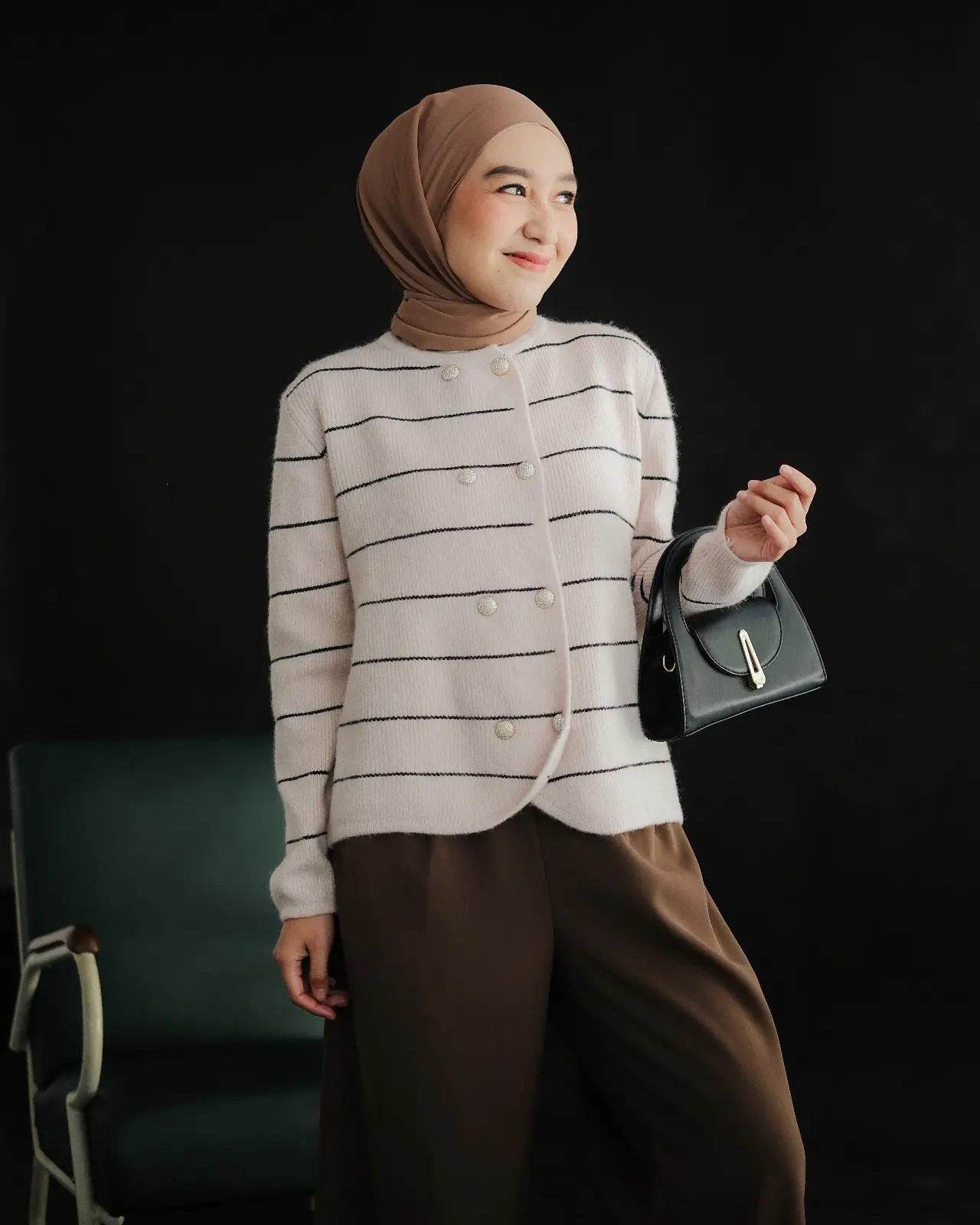 Ifadha Stripe Cardi foto 5