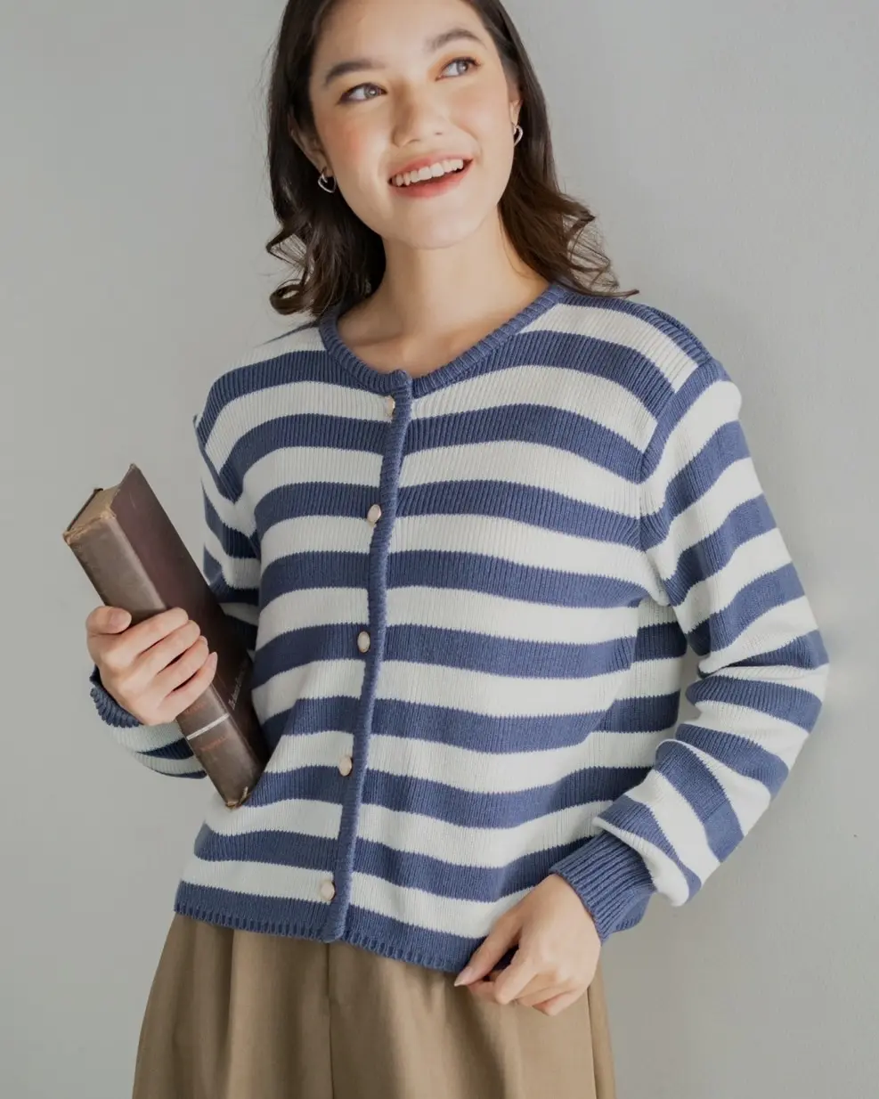 Mayuka Stripe Cardigan foto 5