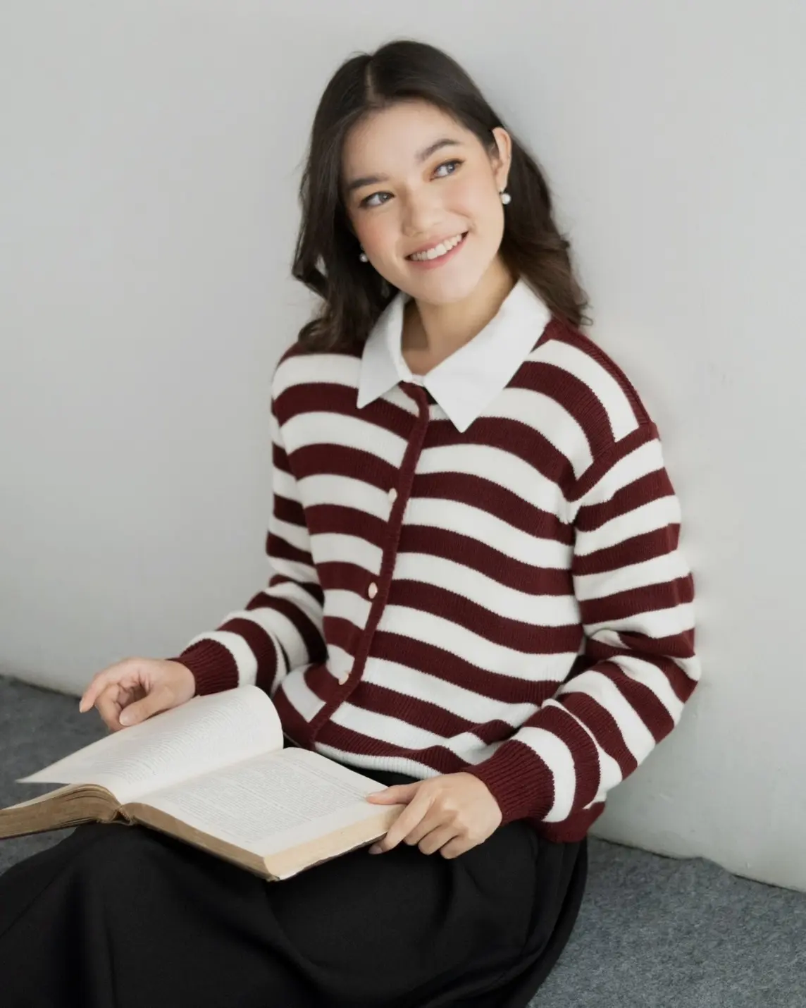 Mayuka Stripe Cardigan foto 9