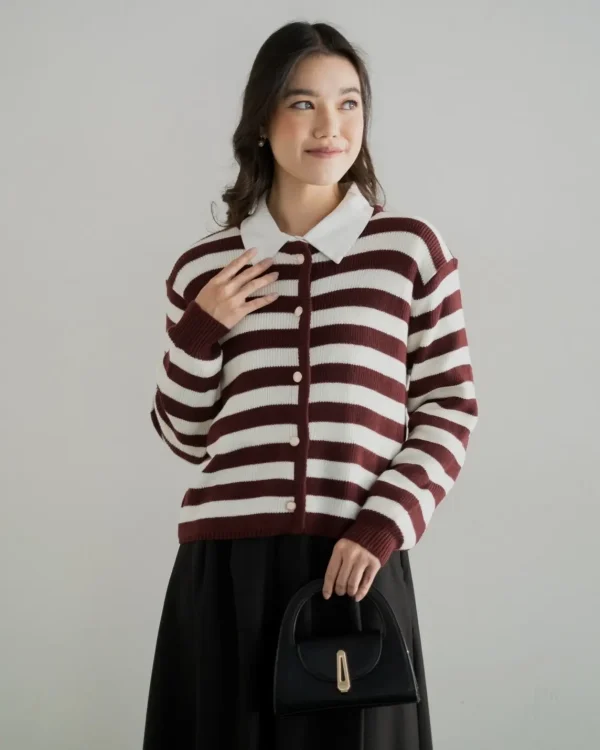 Mayuka Stripe Cardigan foto 8