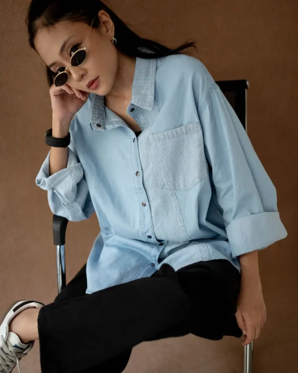 Parnika Denim Shirt Light Blue foto 2