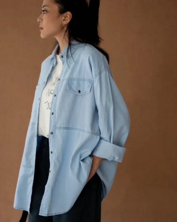 Ritvi Denim Shirt Light Blue foto 3