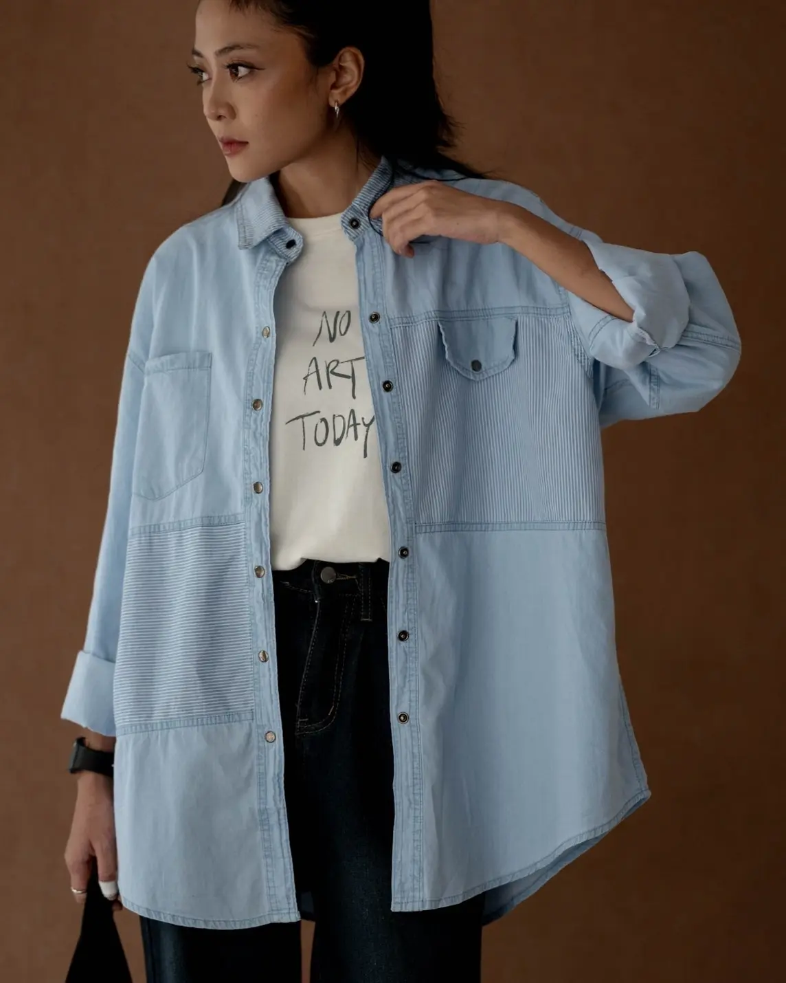 Ritvi Denim Shirt Light Blue foto 5