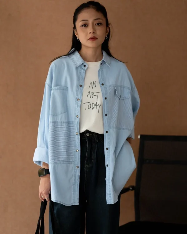 Ritvi Denim Shirt Light Blue foto 1
