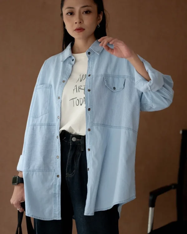 Ritvi Denim Shirt Light Blue foto 2