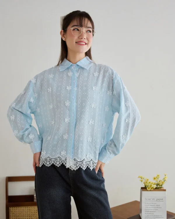 Halona Shirt Blue foto 2