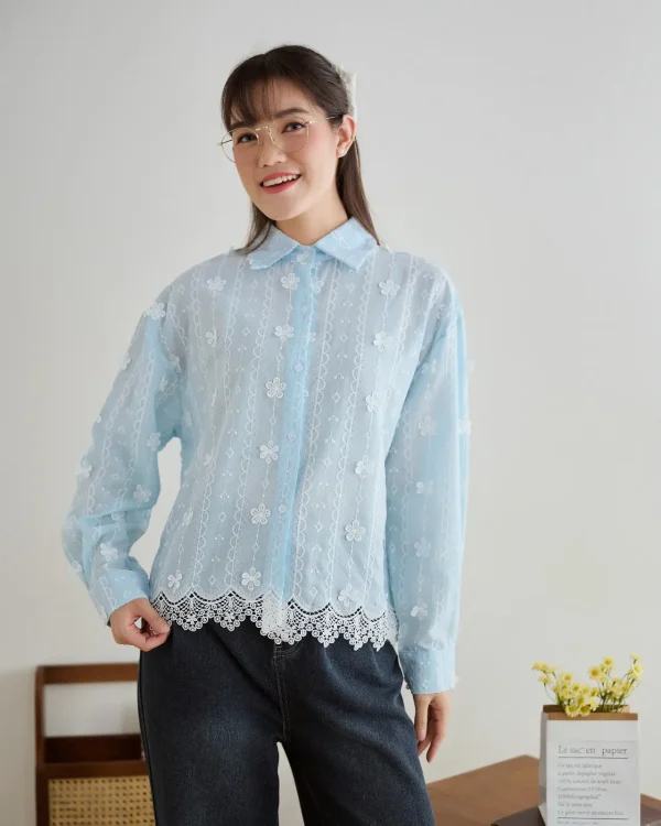 Halona Shirt Blue foto 1