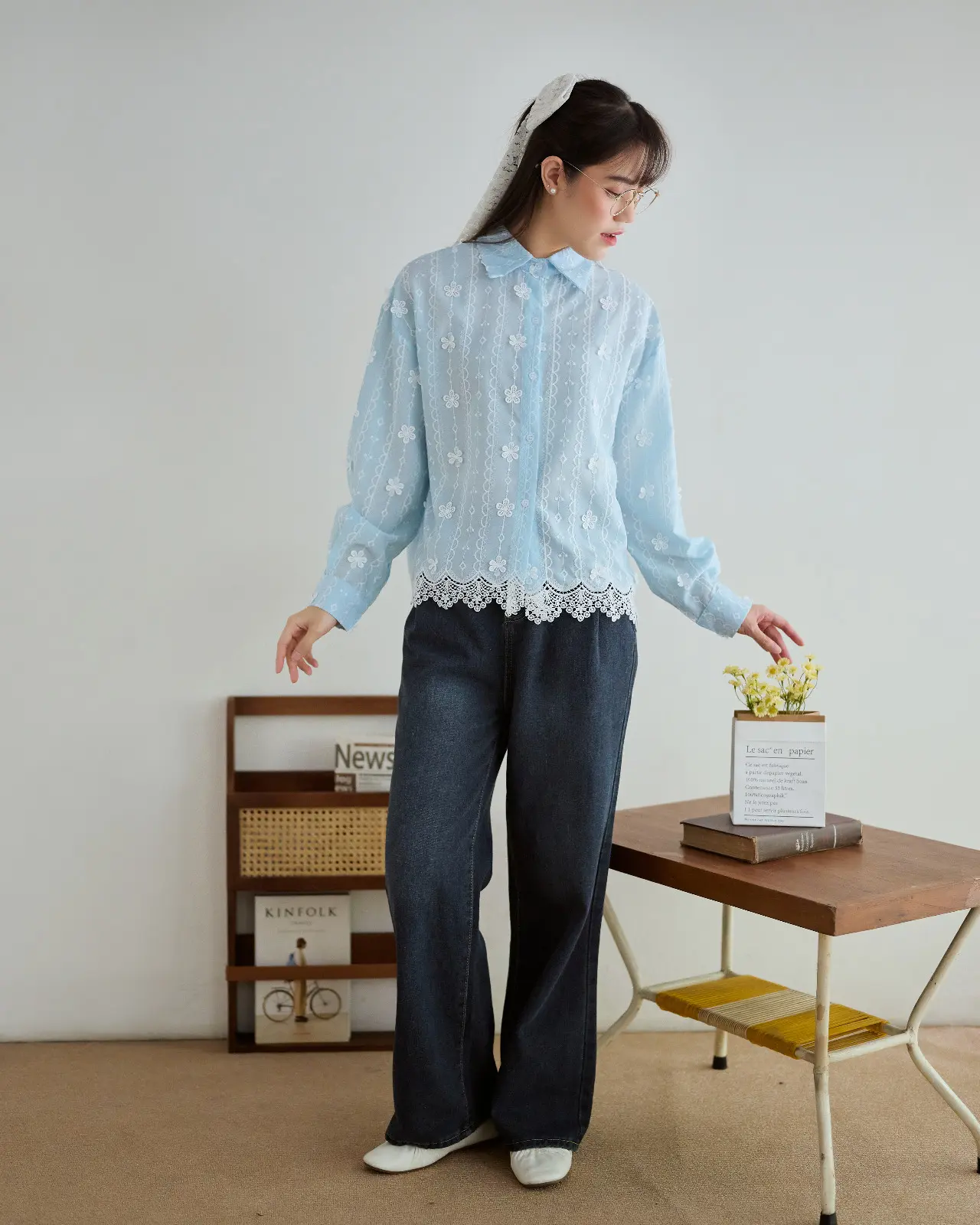 Halona Shirt Blue foto 5