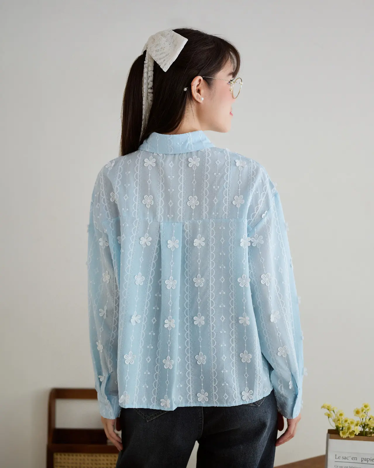 Halona Shirt Blue foto 4