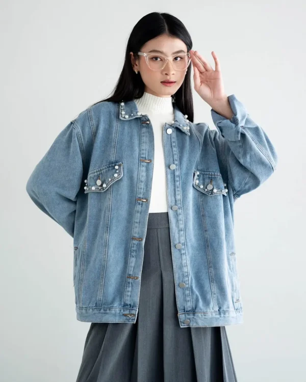 Zaikha Denim Jacket Light Blue foto 1
