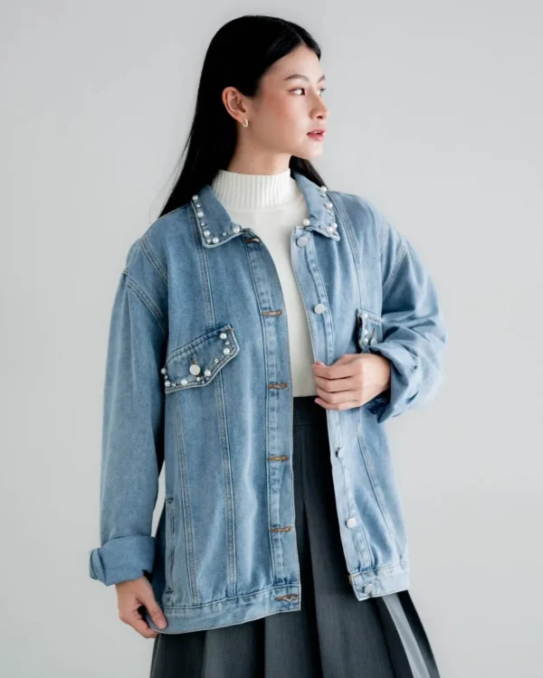 Zaikha Denim Jacket Light Blue foto 2