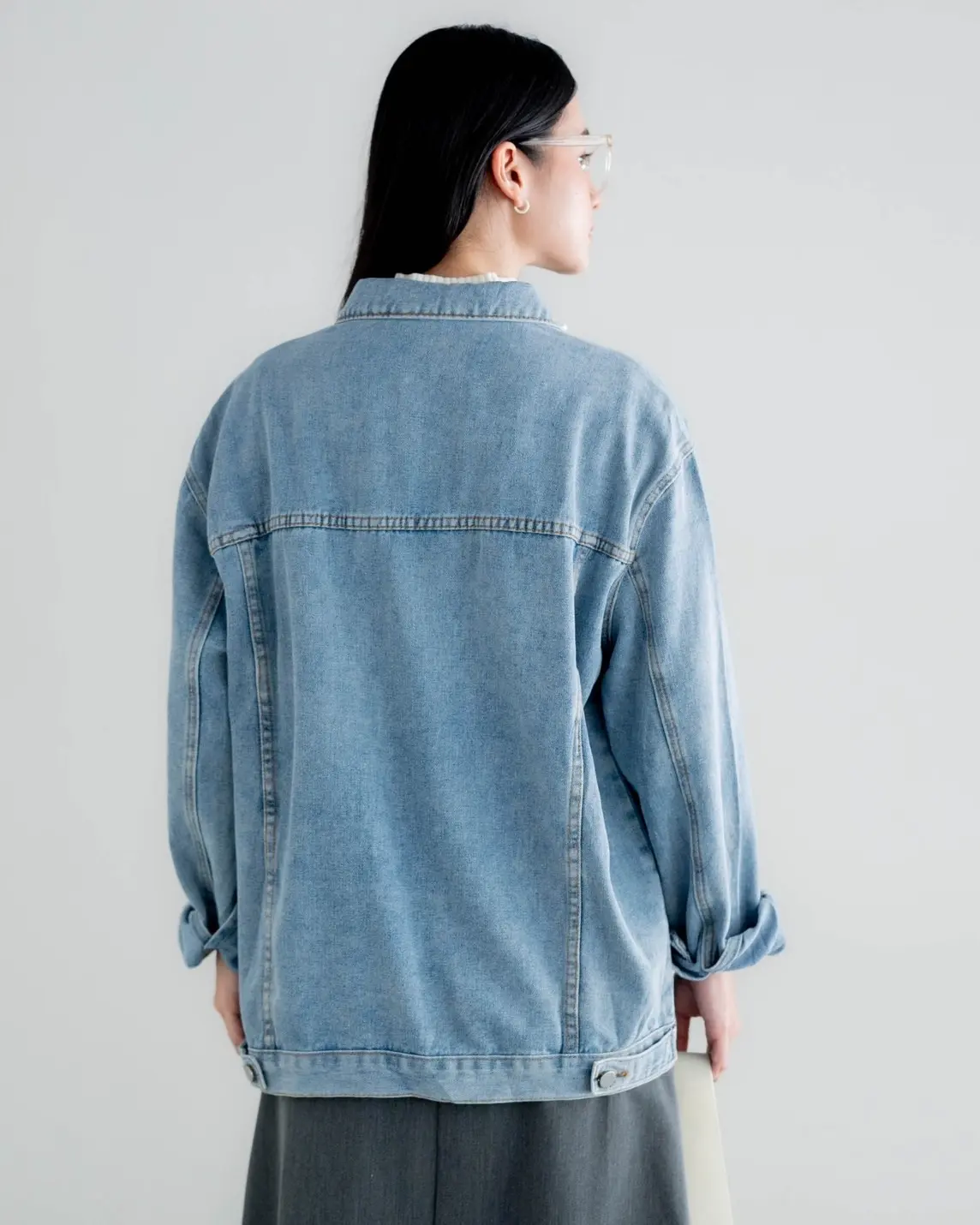 Zaikha Denim Jacket Light Blue foto 4