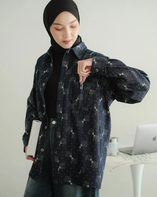 Silas Shirt Dark Blue foto 2