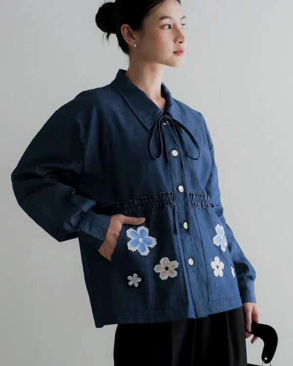 Zoe Denim Shirt Dark Blue foto 4
