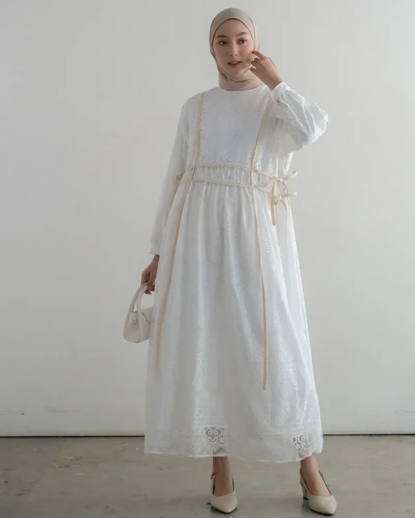 Vevillle Maxi Dress broken white foto 2