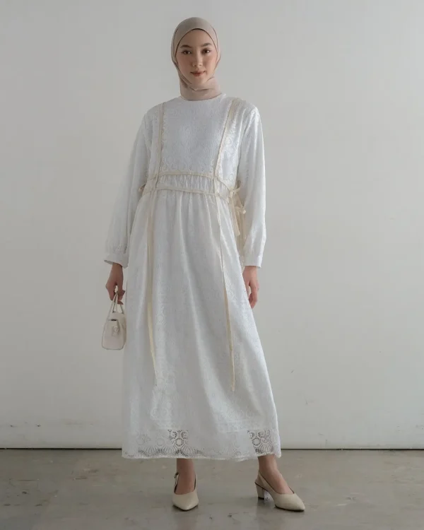Vevillle Maxi Dress broken white foto 1