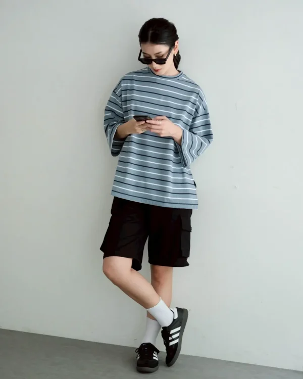 Karasu Stripe Sleeve Top foto 3