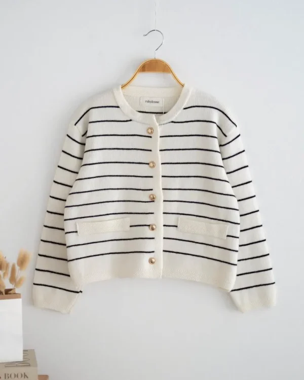 Richika Stripe Cardi foto 10