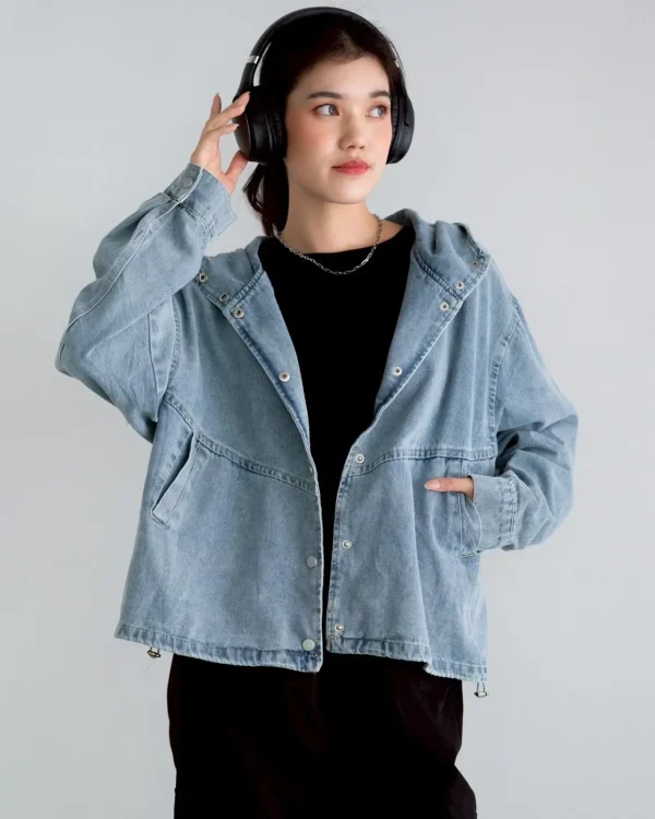 Iesha Denim Hoodie foto 5