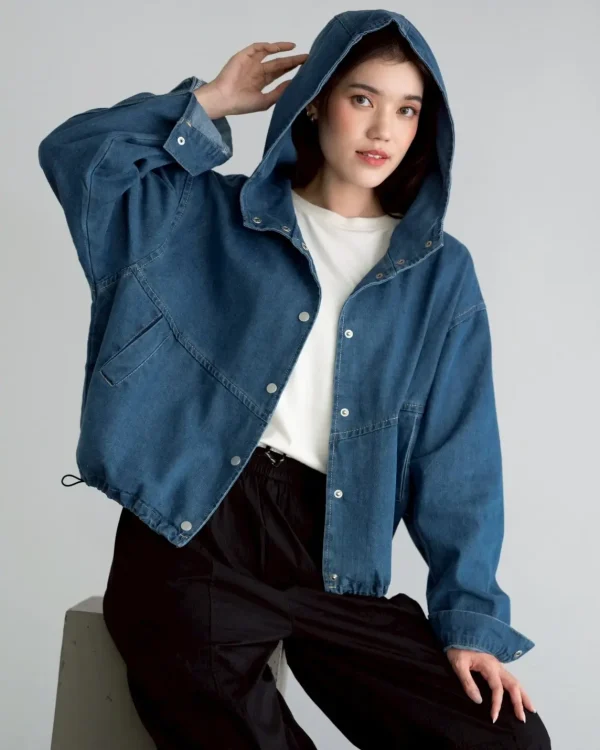 Iesha Denim Hoodie foto 4