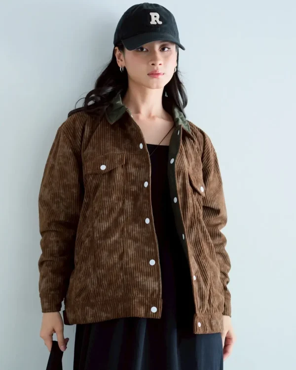 Daphne Doubleface Jacket Brown-Army foto 4