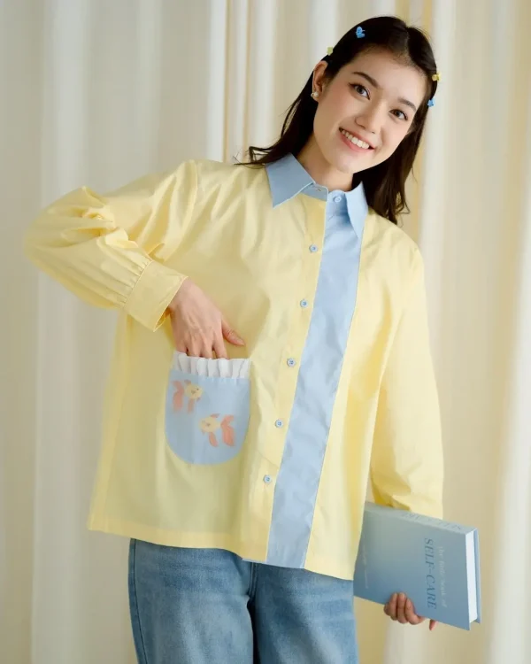 Fishbowl Shirt Pale Banana foto 1